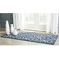 thumbnail image 1 of SAFAVIEH Cambridge Julian Geometric Wool Runner Rug, Navy Blue/Ivory, 2'6" x 6', 1 of 8