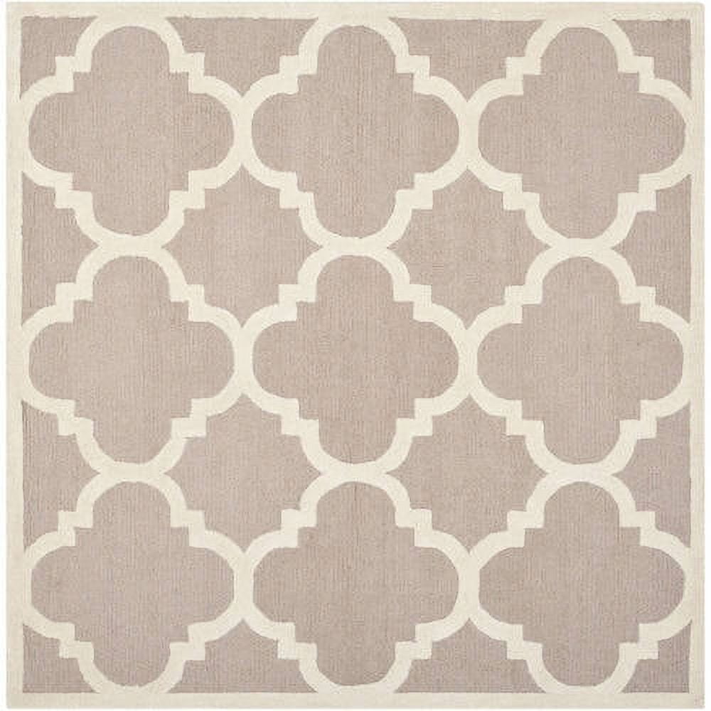 Elegant Hand-Tufted Beige & Ivory Wool 2' x 3' Area Rug
