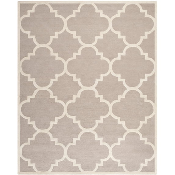 SAFAVIEH Cambridge Justine Geometric Quatrefoil Wool Area Rug, Beige/Ivory, 4' x 6'