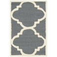 thumbnail image 1 of SAFAVIEH Cambridge Justine Geometric Quatrefoil Wool Area Rug, Dark Grey/Ivory, 2'6" x 4', 1 of 4
