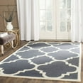 thumbnail image 1 of SAFAVIEH Cambridge Justine Geometric Quatrefoil Wool Area Rug, Dark Grey/Ivory, 4' x 6', 1 of 10