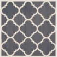 thumbnail image 1 of SAFAVIEH Cambridge Justine Geometric Quatrefoil Wool Area Rug, Dark Grey/Ivory, 6' x 6' Square, 1 of 10
