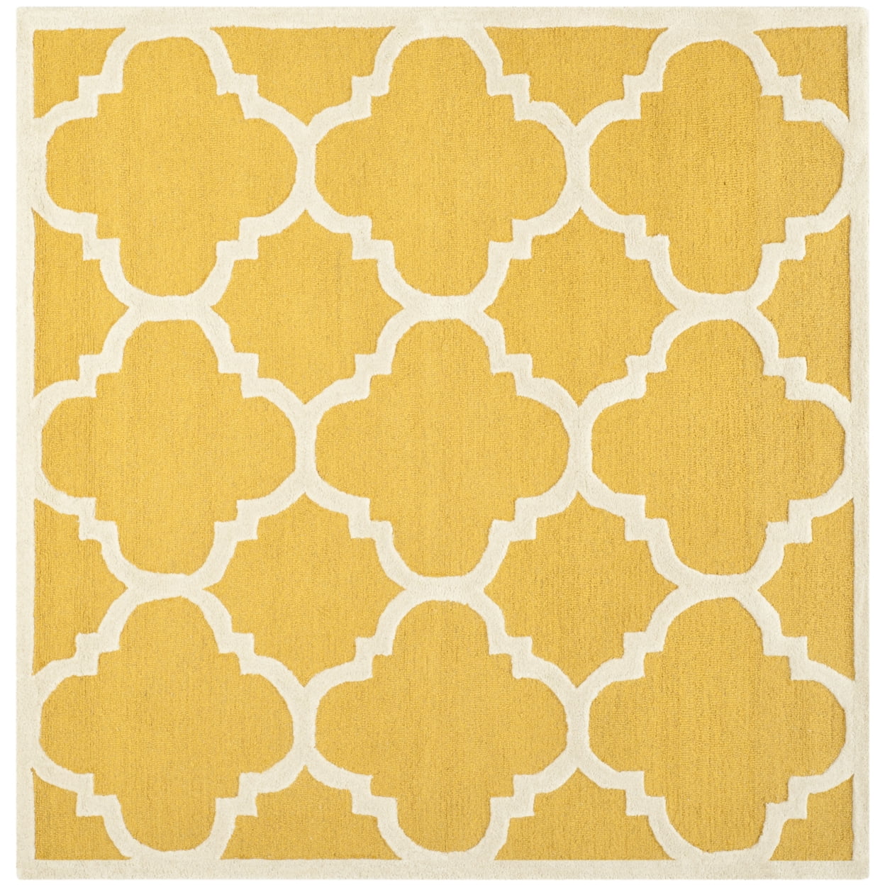 SAFAVIEH Cambridge Justine Geometric Quatrefoil Wool Area Rug, Gold