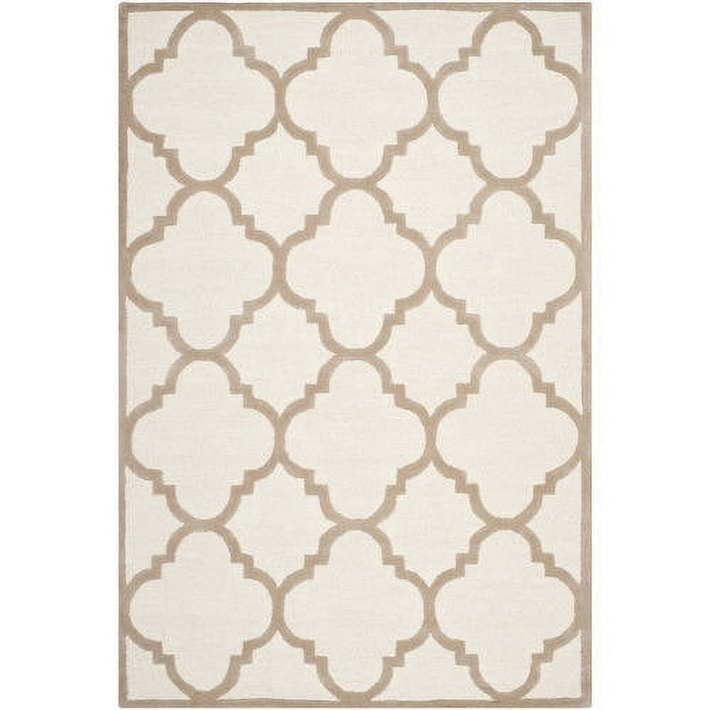 Hand-Tufted Beige/Ivory Wool 6' x 9' Area Rug