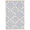 thumbnail image 1 of SAFAVIEH Cambridge Justine Geometric Quatrefoil Wool Area Rug, Light Blue/Ivory, 5' x 8', 1 of 11