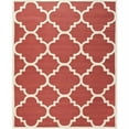 thumbnail image 1 of SAFAVIEH Cambridge Justine Geometric Quatrefoil Wool Area Rug, Rust/Ivory, 4' x 6', 1 of 10
