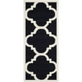 thumbnail image 1 of SAFAVIEH Cambridge Justine Geometric Quatrefoil Wool Runner Rug, Black/Ivory, 2'6" x 12', 1 of 11