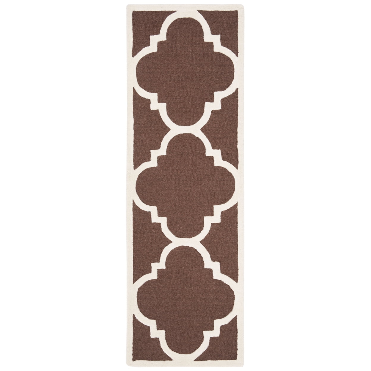 Tapis De Couloir Safavieh Cambridge, Argent Et Ivoire, 2'6" X 8', En Laine Tissée Main