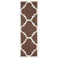 thumbnail image 1 of SAFAVIEH Cambridge Justine Geometric Quatrefoil Wool Runner Rug, Dark Brown/Ivory, 2'6" x 8', 1 of 10