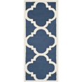 thumbnail image 1 of SAFAVIEH Cambridge Justine Geometric Quatrefoil Wool Runner Rug, Navy/Ivory, 2'6" x 10', 1 of 11