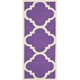 thumbnail image 1 of SAFAVIEH Cambridge Justine Geometric Quatrefoil Wool Runner Rug, Purple/Ivory, 2'6" x 8', 1 of 10