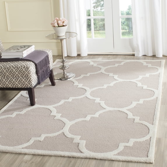 SAFAVIEH Cambridge Justine Geometric Wool Area Rug, Beige/Ivory, 11'6" x 16'