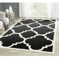 thumbnail image 1 of SAFAVIEH Cambridge Justine Geometric Wool Area Rug, Black/Ivory, 9' x 12', 1 of 7