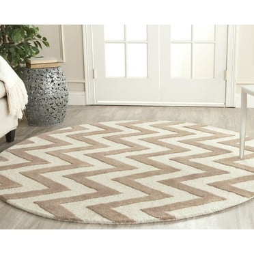 SAFAVIEH Cambridge Kaitlyn Geometric Wool Area Rug, Beige/Ivory, 9' x 12'