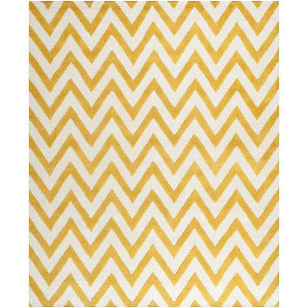 Ivory Hand-Tufted Wool 8' x 10' Rectangular Rug