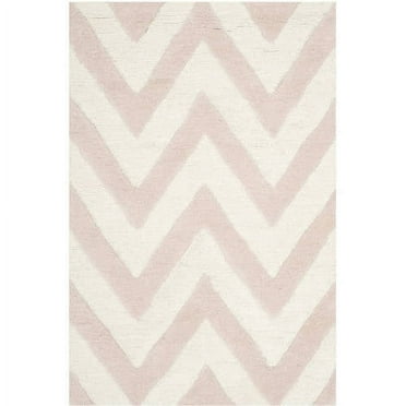 SAFAVIEH Cambridge Kaitlyn Geometric Wool Area Rug, Light Pink/Ivory, 2' x 3'