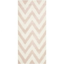 SAFAVIEH Cambridge Kaitlyn Geometric Wool Runner Rug, Light Pink/Ivory, 2'6" x 12'