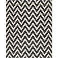 thumbnail image 1 of SAFAVIEH Cambridge Kaitlyn Zig Zag Stripes Wool Area Rug, Black/Ivory, 6' x 6' Square, 1 of 10