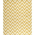thumbnail image 1 of SAFAVIEH Cambridge Kaitlyn Zig Zag Stripes Wool Area Rug, Gold/Ivory, 5' x 8', 1 of 10