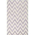 thumbnail image 1 of SAFAVIEH Cambridge Kaitlyn Zig Zag Stripes Wool Area Rug, Lavender/Ivory, 6' x 9', 1 of 7