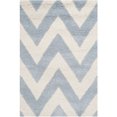 thumbnail image 1 of SAFAVIEH Cambridge Kaitlyn Zig Zag Stripes Wool Area Rug, Light Blue/Ivory, 2'3" x 3'9", 1 of 10