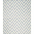 thumbnail image 1 of SAFAVIEH Cambridge Kaitlyn Zig Zag Stripes Wool Area Rug, Light Blue/Ivory, 4' x 6', 1 of 7