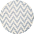 thumbnail image 1 of SAFAVIEH Cambridge Kaitlyn Zig Zag Stripes Wool Area Rug, Light Blue/Ivory, 6' x 6' Round, 1 of 7