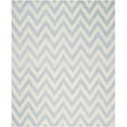thumbnail image 1 of SAFAVIEH Cambridge Kaitlyn Zig Zag Stripes Wool Area Rug, Light Blue/Ivory, 7'6" x 9'6", 1 of 7