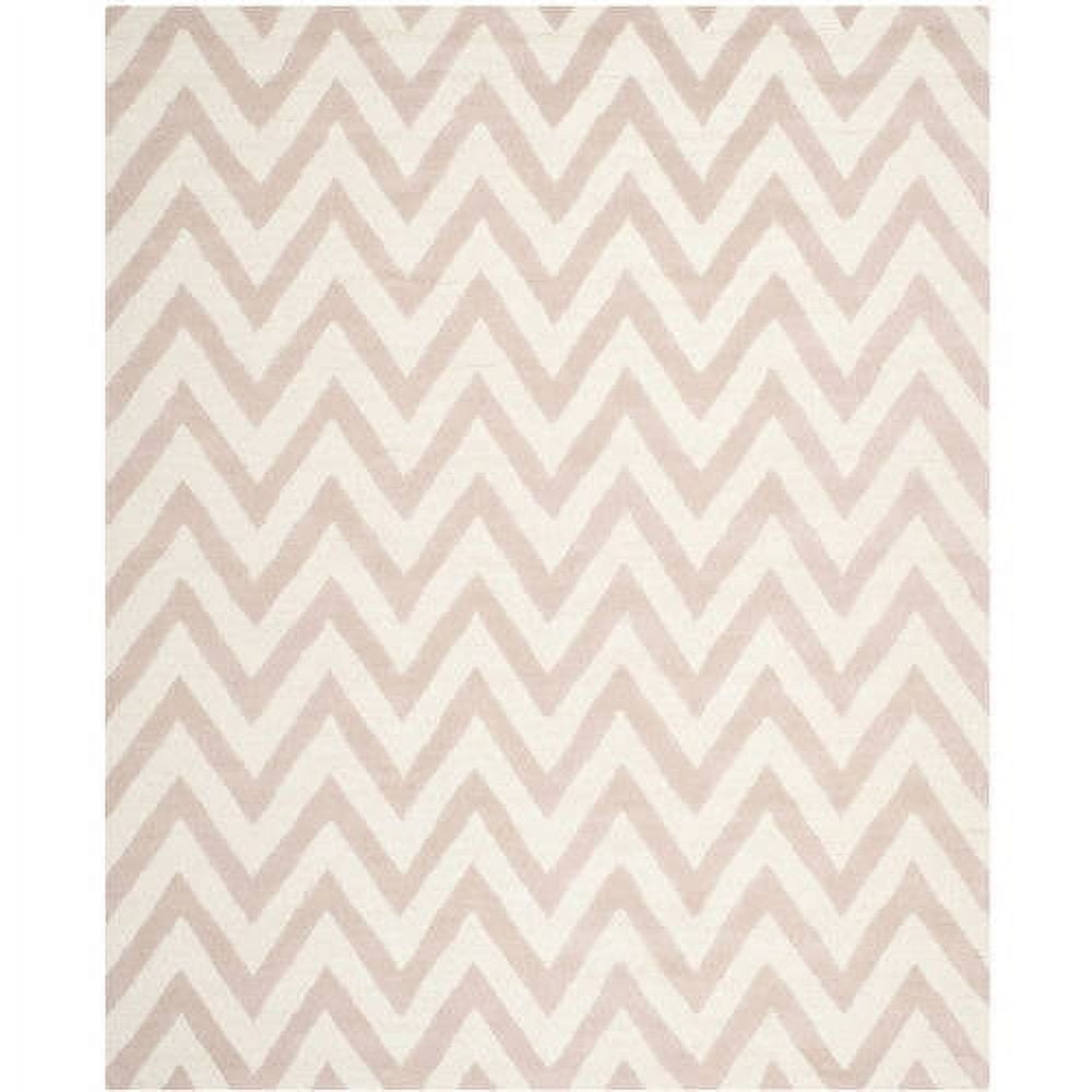 Light Pink and Ivory Hand-Tufted Wool Area Rug 3' x 5'