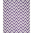 thumbnail image 1 of SAFAVIEH Cambridge Kaitlyn Zig Zag Stripes Wool Area Rug, Purple/Ivory, 8' x 10', 1 of 8