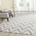 thumbnail image 1 of SAFAVIEH Cambridge Kaitlyn Zig Zag Stripes Wool Area Rug, Silver/Ivory, 8' x 10', 1 of 9