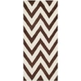 thumbnail image 1 of SAFAVIEH Cambridge Kaitlyn Zig Zag Stripes Wool Runner Rug, Dark Brown/Ivory, 2'6" x 6', 1 of 7