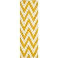 thumbnail image 1 of SAFAVIEH Cambridge Kaitlyn Zig Zag Stripes Wool Runner Rug, Gold/Ivory, 2'6" x 8', 1 of 10