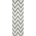 thumbnail image 1 of SAFAVIEH Cambridge Kaitlyn Zig Zag Stripes Wool Runner Rug, Silver/Ivory, 2'6" x 18', 1 of 10