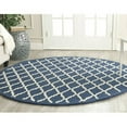 thumbnail image 1 of SAFAVIEH Cambridge Karen Geometric Wool Area Rug, Navy/Ivory, 4' x 4' Round, 1 of 7