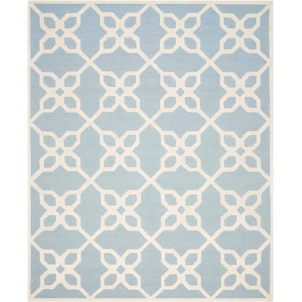 Hand-Tufted Cambridge Elegance Blue Ivory Wool 8' x 10' Rug