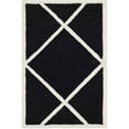 thumbnail image 1 of SAFAVIEH Cambridge Kennedy Geometric Diamonds Wool Area Rug, Black/Ivory, 2' x 3', 1 of 10