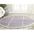 thumbnail image 1 of SAFAVIEH Cambridge Kennedy Geometric Diamonds Wool Area Rug, Lavender/Ivory, 6' x 6' Round, 1 of 6