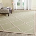 thumbnail image 1 of SAFAVIEH Cambridge Kennedy Geometric Diamonds Wool Area Rug, Light Green/Ivory, 6' x 9', 1 of 6