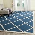 thumbnail image 1 of SAFAVIEH Cambridge Kennedy Geometric Diamonds Wool Area Rug, Navy/Ivory, 6' x 6' Square, 1 of 9