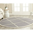 thumbnail image 1 of SAFAVIEH Cambridge Kennedy Geometric Diamonds Wool Area Rug, Silver/Ivory, 6' x 6' Round, 1 of 8