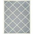 thumbnail image 1 of SAFAVIEH Cambridge Kennedy Geometric Diamonds Wool Runner Rug, Silver/Ivory, 2'6" x 10', 1 of 10