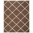 thumbnail image 1 of SAFAVIEH Cambridge Kennedy Geometric Wool Area Rug, Dark Brown/Ivory, 8' x 10', 1 of 5