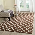 thumbnail image 1 of SAFAVIEH Cambridge Kenneth Geometric Diamonds Wool Area Rug, Dark Brown/Ivory, 8' x 10', 1 of 5