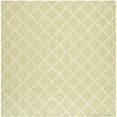 thumbnail image 1 of SAFAVIEH Cambridge Kenneth Geometric Diamonds Wool Area Rug, Light Green/Ivory, 8' x 8' Square, 1 of 10