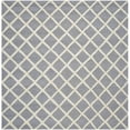 thumbnail image 1 of SAFAVIEH Cambridge Kenneth Geometric Diamonds Wool Area Rug, Silver/Ivory, 4' x 4' Square, 1 of 12