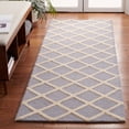 thumbnail image 1 of SAFAVIEH Cambridge Kenneth Geometric Diamonds Wool Runner Rug, Silver/Ivory, 2'6" x 10', 1 of 11