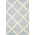 thumbnail image 1 of SAFAVIEH Cambridge Kenneth Geometric Wool Area Rug, Light Blue/Ivory, 3' x 5', 1 of 11