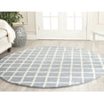 thumbnail image 1 of SAFAVIEH Cambridge Kenneth Geometric Wool Area Rug, Light Blue/Ivory, 6' x 6' Round, 1 of 5