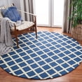 thumbnail image 1 of SAFAVIEH Cambridge Kenneth Geometric Wool Area Rug, Navy/Ivory, 6' x 6' Round, 1 of 9
